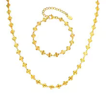 Gold Plated Four Leaf Clover Necklace