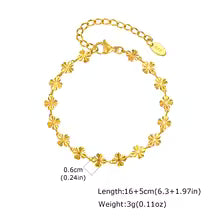 Gold Plated Four Leaf Clover Necklace