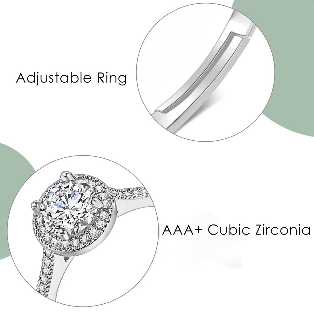 Adjustable Solitaire Ring for Women
