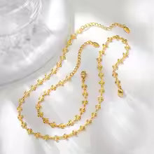 Gold Plated Four Leaf Clover Necklace