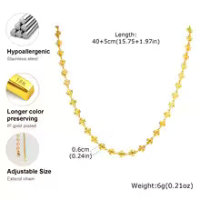 Gold Plated Four Leaf Clover Necklace