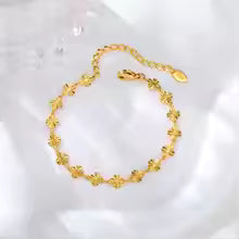 Gold Plated Four Leaf Clover Necklace